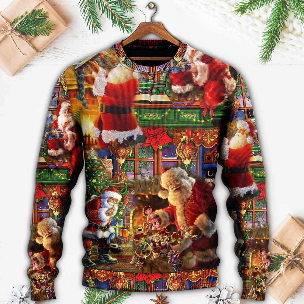 Christmas Santa Claus Merry Xmas Sweater For Festive Parties Family Photos And Comfortable Seasonal Wear