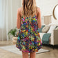 Smiling Colorful Cat Style V-Neck Sleeveless Cami Dress For Festivals Parties And Fun Warm Weather Outfits