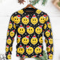 Christmas Smile Happy Face Santa Hat Sweater For Family Gatherings Winter Travel And Everyday Seasonal Comfort