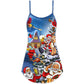 Santa Drinking Party Funny V-Neck Sleeveless Cami Dress For Festive Gatherings Travel And Casual Holiday Styling