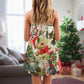 Christmas Cats Singing Holiday V-Neck Sleeveless Cami Dress For Festive Events And Casual Summer Styling