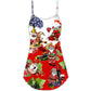 Christmas Santa Party Humor V-Neck Sleeveless Cami Dress For Summer Events And Comfortable Everyday Style
