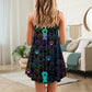 Cute Little Cat Paw V-Neck Sleeveless Cami Dress For Festivals Travel And Relaxed Casual Summer Wear
