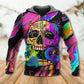 Neon Skull Moth Night Butterfly Hoodie For Gothic Art Lovers Daily Wear And Weekend Adventures