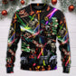 Christmas Tree Neon Snowman Sweater For Festive Family Events Casual Wear And Holiday Gift Giving