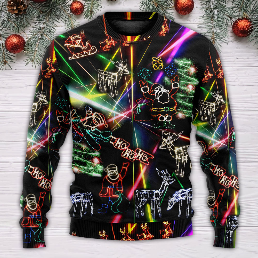 Christmas Tree Neon Snowman Sweater For Festive Family Events Casual Wear And Holiday Gift Giving