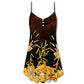 French Fries Fast Food Delight V-Neck Sleeveless Cami Dress For Festivals Travel And Relaxed Casual Summer Wear