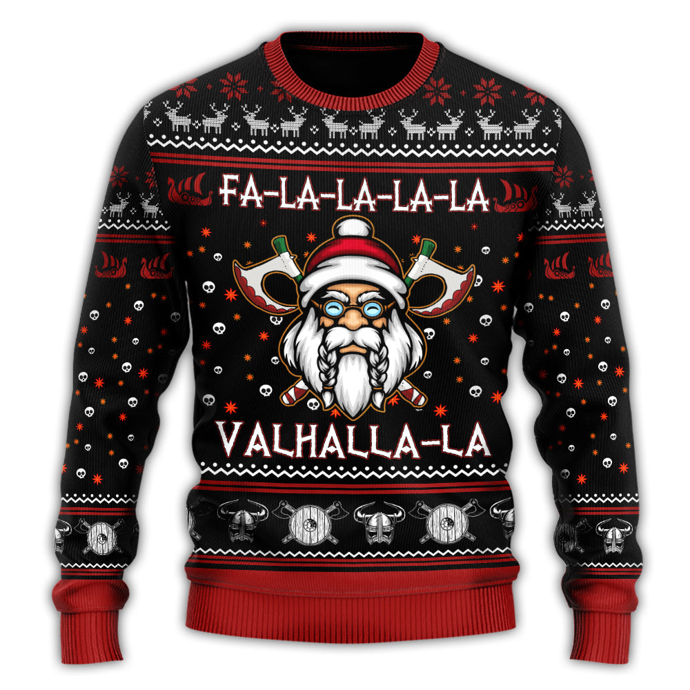 Viking Valhalla White And Red Sweater For Mythic Adventures Casual Wear And Thoughtful Gift Giving