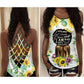 Black Woman Love Peace Strong Identity Hollow Tank Top For Yoga Workouts And Festival Wear