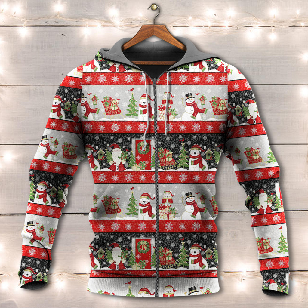 Christmas Santa Snowman Joy Hoodie For Festive Days Casual Adventures And Thoughtful Seasonal Gifting