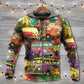 Hippie Colorful Peace Bus Life Hoodie For Free Spirit Outings Holidays And Relaxed Layering