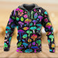 Neon Mushroom Leaf Hoodie For Boho Enthusiasts Seasonal Trips And Thoughtful Gifts