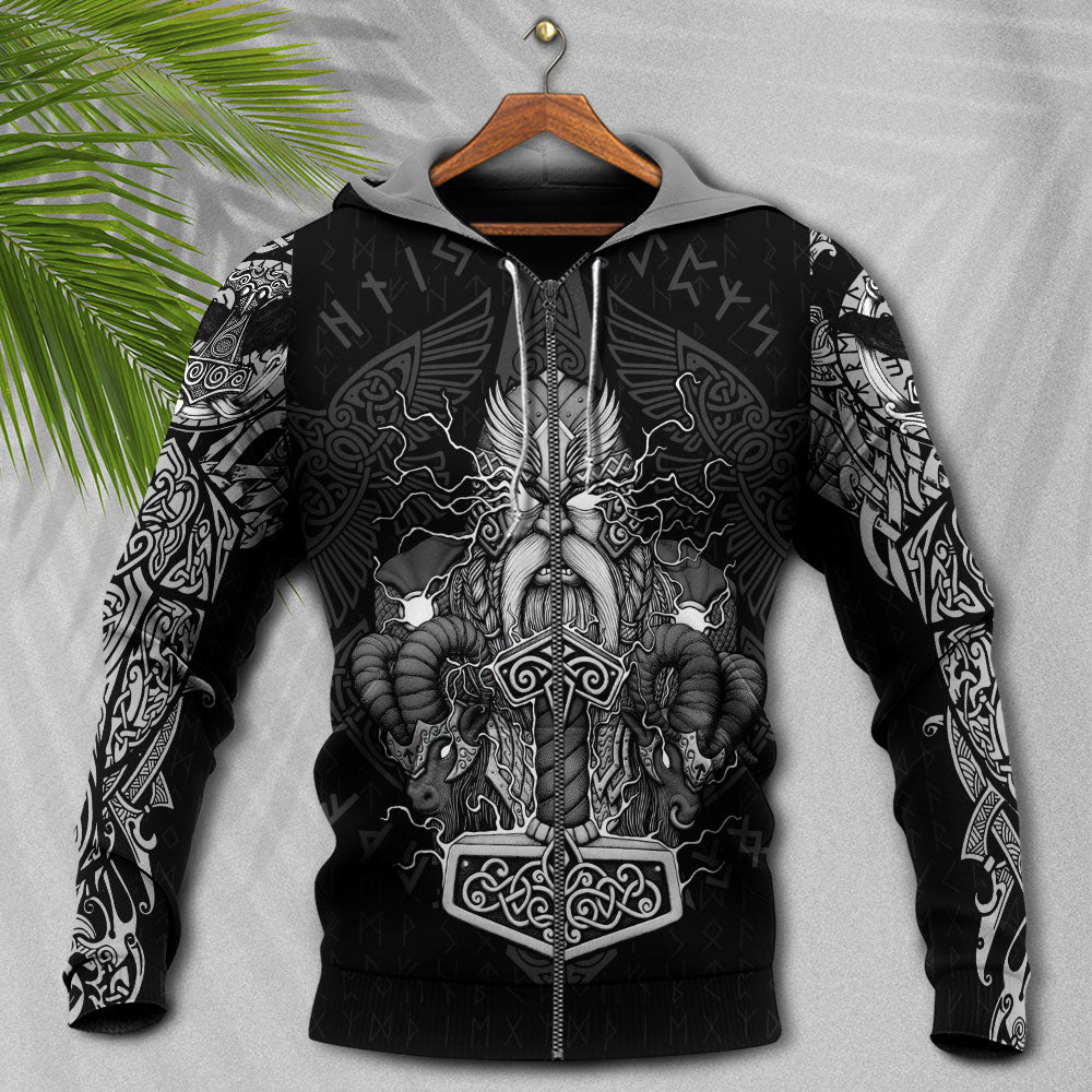 Viking Warrior Thunder God Myth Hoodie For Norse Heritage Style Outdoor Events And Comfortable Layering