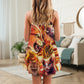 Cool Cat Playing With Fire V-Neck Sleeveless Cami Dress For Festivals Travel And Relaxed Casual Summer Wear