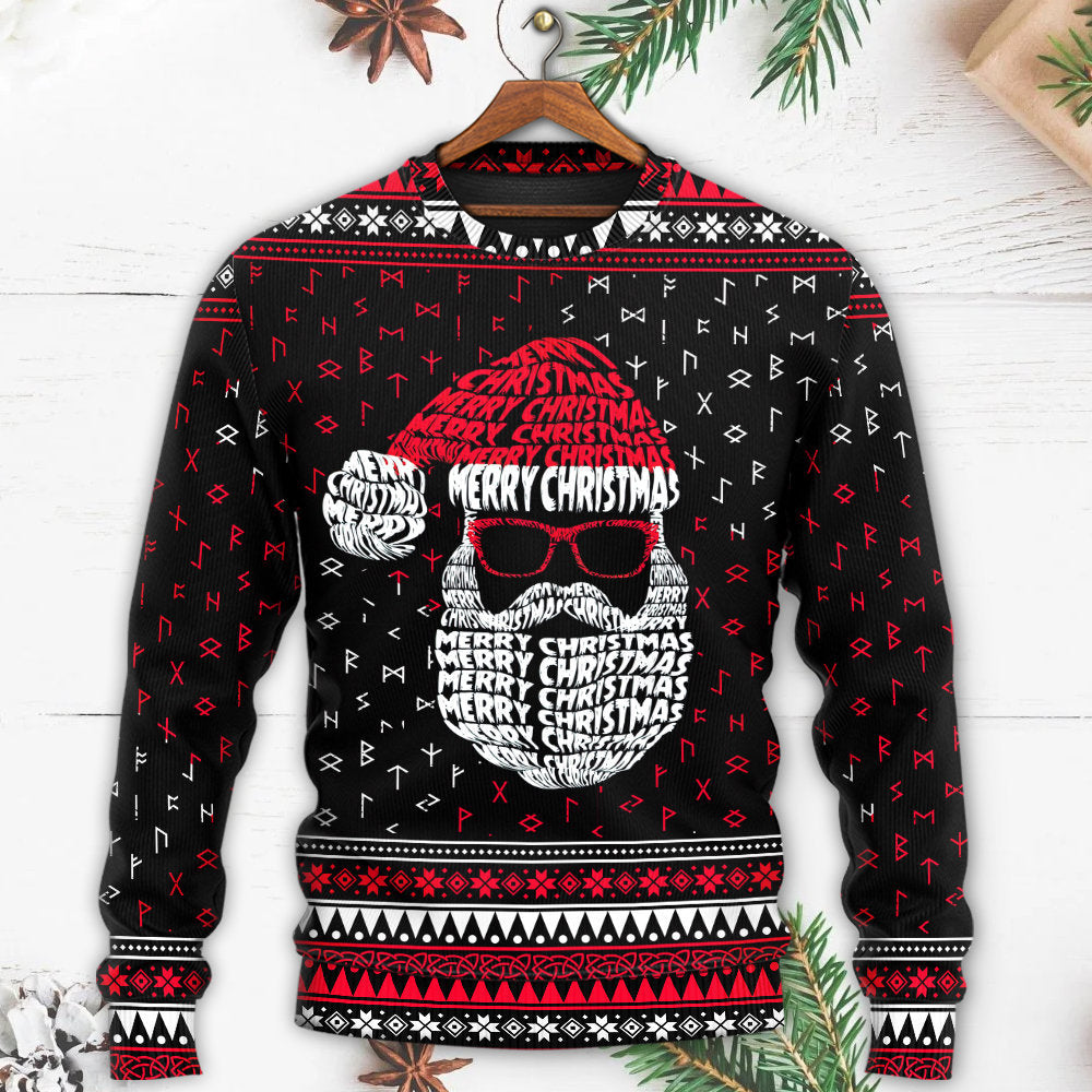 Christmas Santa Retro Viking Sweater For Festive Events Weekend Outings And Comfortable Winter Style