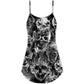 Skull Smoke Dark Life Theme – Women's Summer Sleeveless V-Neck Camisole Dress