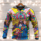 Hippie Colorful Rock Music Hoodie For Musicians Outdoor Activities And Creative Gift Ideas