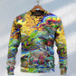 Hippie Turtle Colorful Peace Sweater For Psychedelic Art Fans Outdoor Events And Distinctive Gifts