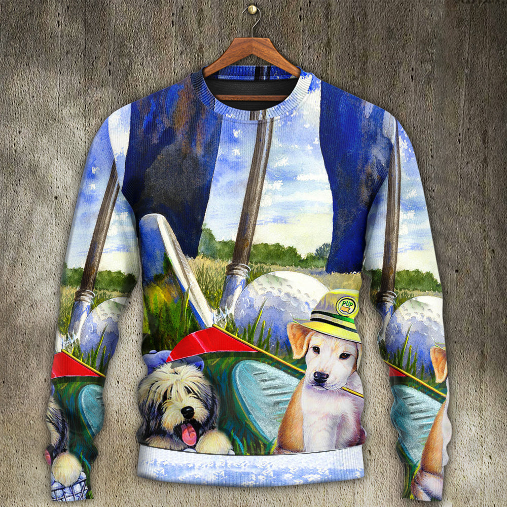 Funny Golf Dog Sweater For Animal Inspired Style Events And Comfortable Daily Wear