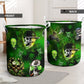 Green Skull Graphic Laundry Basket For Nursery Dorm And Home Storage