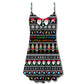 Cozy Little Christmas V-Neck Sleeveless Cami Dress For Holiday Celebrations Vacations And Cheerful Casual Wear