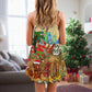 Christmas Tiki Island Holiday Vibes V-Neck Sleeveless Cami Dress For Festive Events And Casual Summer Styling