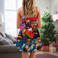 Christmas Spreading Love Santa Theme – Women's Summer Sleeveless V-Neck Camisole Dress