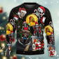 Skull Santa Racing Christmas Sweater For Seasonal Parties Cozy Gatherings And Thoughtful Holiday Gifts