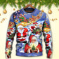 Christmas Funny Santa Happy Xmas Is Coming Sweater For Holiday Parties Family Gatherings And Seasonal Gift Giving