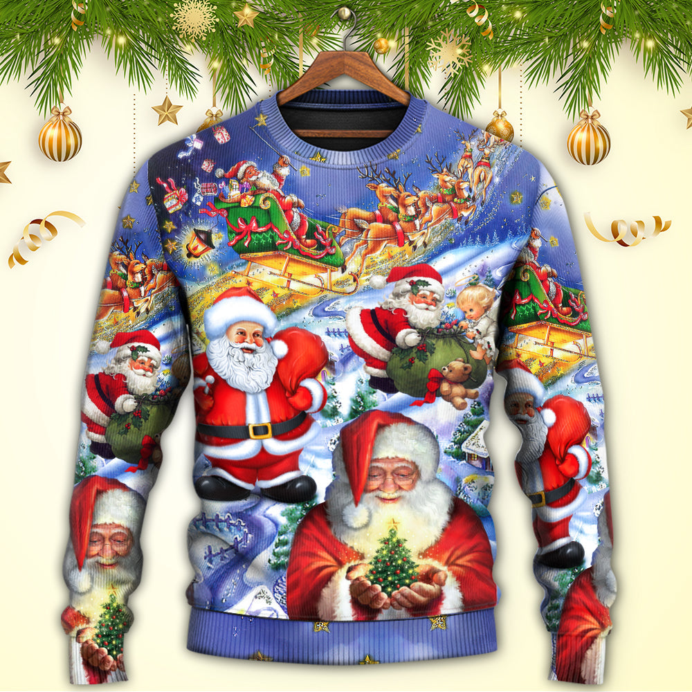 Christmas Funny Santa Happy Xmas Is Coming Sweater For Holiday Parties Family Gatherings And Seasonal Gift Giving