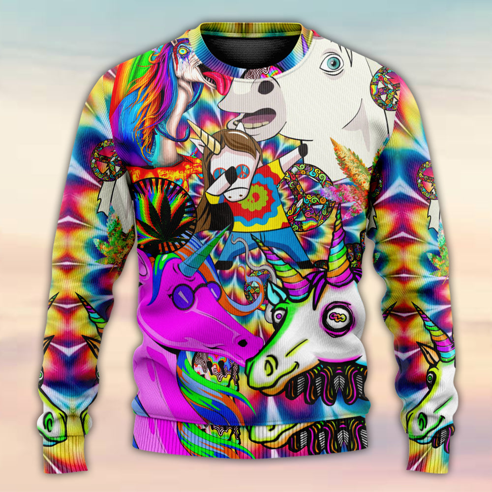 Hippie Unicorn Dream For Wonderland Sweater For Festival Adventures Vacations And Relaxed Daily Styling