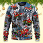 Christmas Santa Riding Red Truck Snow Sweater For Family Gatherings Winter Travel And Everyday Seasonal Comfort