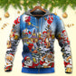 Funny Christmas Santa Drinking Beer Hoodie For Holiday Parties Weekend Outings And Cheerful Gift Giving