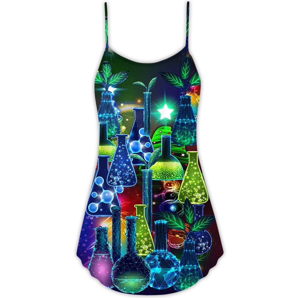 Chemistry Magic Real Science Christmas – Women's Summer Sleeveless V-Neck Camisole Dress