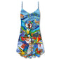 Parrot Pride Festival Christmas V-Neck Sleeveless Cami Dress For Festivals Travel And Relaxed Casual Summer Wear