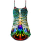 Yoga Tree Of Life Christmas V-Neck Sleeveless Cami Dress For Festive Events And Casual Summer Styling