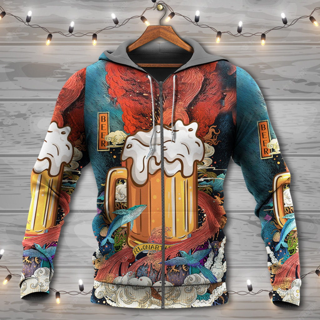 Beer Favorite Fun Lifestyle Hoodie For Casual Street Style Travel And Daily Comfort