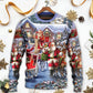 Christmas Santa Holiday Night Sweater For Holiday Travel Winter Outings And Cheerful Gift Giving