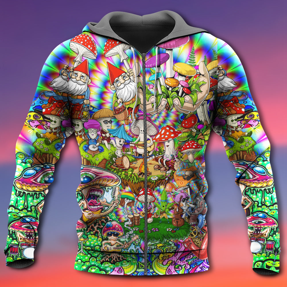 Hippie Mushroom Music Life Band Hoodie For Music Inspired Outfits Festivals And Relaxed Everyday Wear
