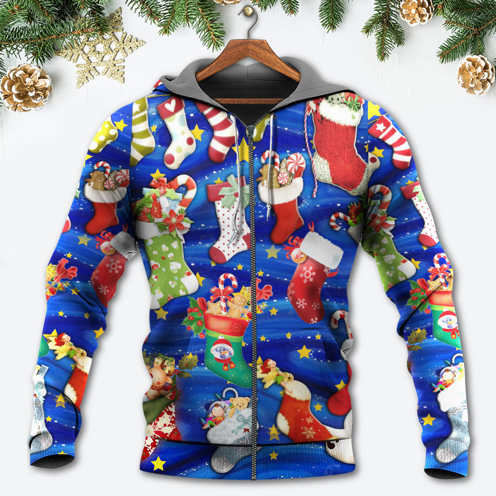 Christmas Tree Socks Season Joy Hoodie For Christmas Events Holiday Travel And Comfortable Casual Outfits