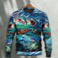 Fishing Shark Crazy Sweater For Weekend Trips And Relaxed Everyday Wear