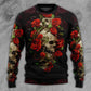 Skull And Roses Sweater For Fantasy Fans Casual Outings And Weekend Adventures