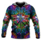 Hippie Dragonfly Mandala Peace Hoodie For Colorful Outings Music Events And Everyday Style