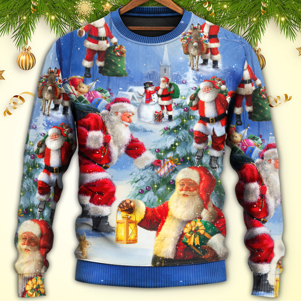 Christmas Santa Is Coming Story Night Sweater For Seasonal Parties Cozy Gatherings And Thoughtful Holiday Gifts