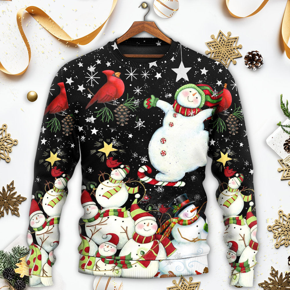 Christmas Snowman Snowy Winter Village Sweater For Seasonal Parties Cozy Gatherings And Thoughtful Holiday Gifts