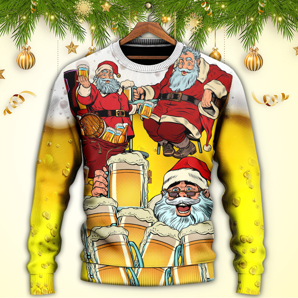 Christmas Santa Loves Holiday Drinks Sweater For Seasonal Parties Cozy Gatherings And Thoughtful Holiday Gifts
