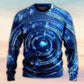 Music Neon Circle With Notes Sweater For Casual Wear Festivals Travel And Thoughtful Gifting