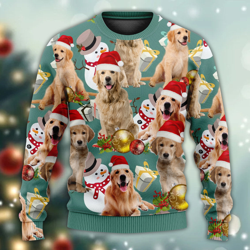 Golden Retriever Merry Christmas Sweater For Holiday Parties Family Gatherings And Seasonal Gift Giving