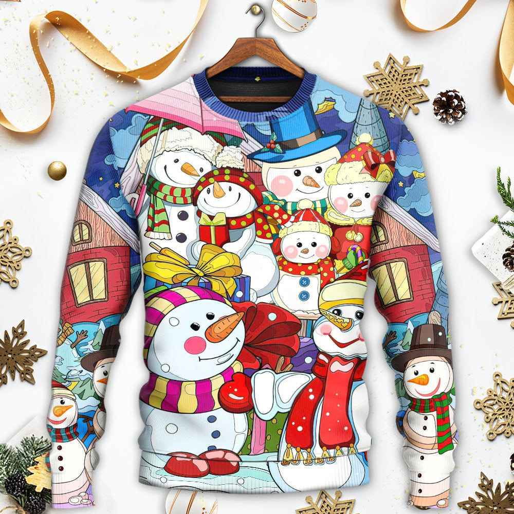 Christmas Snowman Merry Xmas Sweater For Festive Events Weekend Outings And Comfortable Winter Style