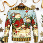 Christmas Cute Snowman Happy Xmas Sweater For Winter Parties Seasonal Adventures And Relaxed Everyday Styling